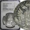 Austria 1 Taler Austria Franz I Silver 1824 C Long Hair Prague NGC AU Details KM#2162(2) -