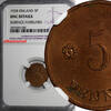 5 Pennia Finland Copper 1928  NGC UNC DETAILS KM# 22 (080)