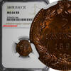 2 Centesimi Italy Umberto I Copper 1897-R  NGC MS64 RB Nice Toning KM# 30 (244)