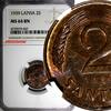 Latvia 2 Santimi 1939 LATVIA Bronze 1939  NGC MS64 BN 1 YEAR TYPE Mint L... 57,98 EUR  Excl. 12,88 EUR Verzending