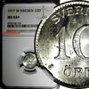 SWEDEN Gustaf V Silver 1917-W 10 Ore NGC MS64+ PLUS WWI Issue KM#780 (137)