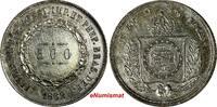 Brazil 500 Reis Brazil Pedro II Silver 1862 aUNC Nice Toned KM# 464 (15 623) -
