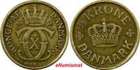 Denmark 1/2 Krone Denmark Christian X 1926 HCN;GJ KEY DATE Mintage-716,00 KM# 831.1 (1) -