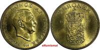 Denmark 2 Kroner Denmark Frederik IX Aluminum-Bronze 1957 C S GEM BU 31mm KM# 838.2 (50) -