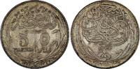 5 Piastres Egypt Hussein Kamel Silver 1917 H  Heatons ch.XF Toned KM# 318.2 (5) Uncertified