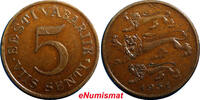  5 Senti 1931 ESTONIA Bronze 1931  23.3mm KM# 11 (4970) Uncertified 8,59 EUR  Excl. 12,88 EUR Verzending