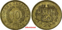10 Markkaa Finland Aluminum-Bronze 1932-S  XF Condition KM# 32A (10 209) Uncertified