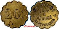 France 20 centimes FRANCE EMERGENCY Montpellier (34) Bar Americain.Mege et Beaume. (23) -