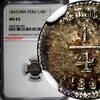 Peru 1/4 Real 1842 PERU Silver 1842 LIMA  NGC MS63 RAINBOW TONED TOP GRA... 279,14 EUR  Excl. 12,88 EUR Verzending