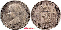 Spain 50 Centimos Spain Alfonso XIII SILVER 1892 (92) PG-M KM# 690 (9009) -