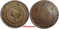 Brazil 40 REIS Brazil 1830 R Countermark on 80 Reis of Pedro I SCARCE KM# 444.1 (3746) -