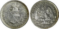Mexico 25 Centavos MEXICO Silver 1871 ZS H Zacatecas Mint-250,000 SCARCE KM#406.9 (108) -