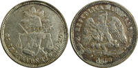 Mexico 25 Centavos Mexico SECOND REP.Silver 1886/9 Pi C San Luis Potosi XF+KM# 406.8(6) -
