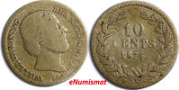 Netherlands 10 Cents Netherlands William III Silver 1874 Sword in scabbard SCARCE KM# 80(76) -