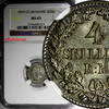 4 Skilling Rigsmont Denmark Christian IX Silver 1869  NGC MS65 KM#775.2 (017)