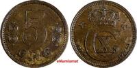 Denmark Bronze Denmark Christian X 1917 VBP; GJ 5 Ore 27 mm Mintage-494,000 KM# 814.1(9) -