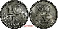 Denmark Christian X 1920 HCN; GJ 10 Ore UNC KM# 818.2a (15 015)