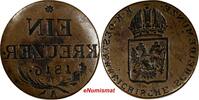 Austria 1 Kreuzer Austria Franz II 1816 A MINT ERROR OVER BROCKAGE KM# 2113 SCARCE (768) -