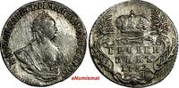 Russian Federation 10 Kopeks RUSSIA Elizabeth Silver 1752 IШ  Grivennik Red Mint VF/XF C# 16a (163) Uncertified