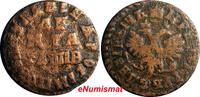 1712 Denga 1712 Russia Peter I Copper 1/2 Kopek 4,45 g KM# 116 (6874) Uncertified