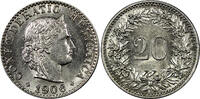 Switzerland 20 Rappen Switzerland 1906 B UNC Mint Luster KM# 29 (21 396) -