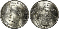 Spain 25 Pesetas Spain Francisco Franco 1957 (67) 26.5 mm UNC KM# 787 (21 418) -