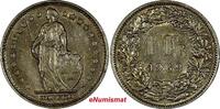 Switzerland 1 Franc Switzerland Copper-Nickel 1969-B GEM BU COIN Toning KM# 24a.1 (10 838) -