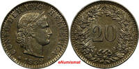 Switzerland 20 Rappen Switzerland 1939 B First Year for Type KEY DATE KM# 29a (9433) -
