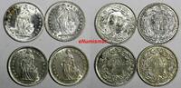Switzerland 1/2 Franc Switzerland Silver LOT OF 4 COINS 1945-1958 aUNC-UNC KM# 23 (17 046) -