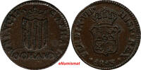 Spain SPAIN CATALONIA French occupation Ferdinand VII 1813 Ochavo RARE TYPE KM# 118(4) -