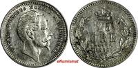 SWEDEN Oscar I Silver 1856 S.T. 25 Ore KM# 684 (15 567) Uncertified