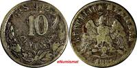 Mexico 70 10 Centavos Mexico Silver 1880/ OVERDATE KEY DATE VERY RARE KM# 403.5 (13 200) -
