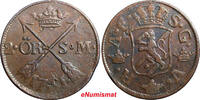 Sweden Ore SWEDEN COPPER Adolf Frederick 1761 2 Ore, S.M. Low Mintage:422,000 KM# 461 (31) -