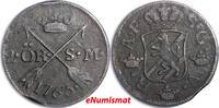 Sweden Adolf Frederick Copper 1763 2 Ore, S.M.Low Mintage-401,000 KM# 461 (4561) Uncertified
