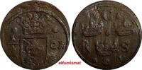 Sweden Christina (1632-1654) Copper 1634 1/4 Ore 29.45mm KM# 152.2 (14 211) Uncertified