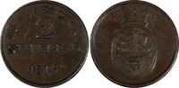 2 Skilling Denmark Frederik VI Copper 1815  Rigsbank Token XF KM# Tn4 (19 638) Uncertified