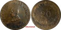 Mexico 20 Centavos Mexico-Revolutionary OAXACA Copper 1915 Toned (14 790) -