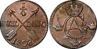 1/4 Skilling SWEDEN Gustaf IV Adolf Copper 1808  Avesta mint Unc KM# 564 (21 017) Uncertified