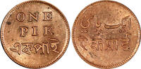 India India-British BENGAL PRESIDENCY Copper (1831-35) 1 Pie Calcutta UNC KM# 58 (17) -