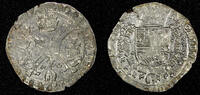 Netherlands Spanish Netherlands FLANDERS Albert Isabella Silver 1598-1621 1/4 Patagon KM#15 -