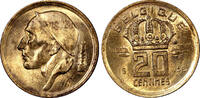Belgium 20 Centimes Belgium Baudouin I Bronze 1953 UNC KM# 146 (21 320) -
