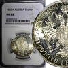 Austria 1 Florin AUSTRIA Franz Joseph I Silver 1860 A NGC MS62 NICE TONING KM# 2219 (8) -