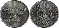 1 Öre Sweden Gustaf V Iron 1947  Choice Unc KM# 810 (21 863) Uncertified