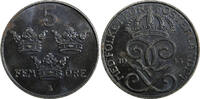 5 Öre Sweden Gustaf V Iron 1944  WWII Issue Choice UNC KM# 812 (21 940)