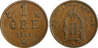 1 Öre Sweden Oscar II Bronze 1896  Extra Large letters UNC KM# 750 (21 930)