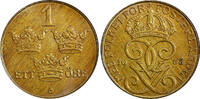 1 Öre Sweden Gustaf V Bronze 1938  Choice UNC KM# 777.2 (21 934)