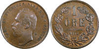 Bronze Sweden Carl XV Adolf  1872 L.A. 1 Ore UNC Condition KM# 705 (22 000)