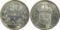 SWEDEN Gustaf V Silver 1929 G 50 Ore Nice Toned BETTER DATE KM# 788 (22 001) Uncertified