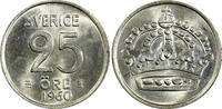 25 Öre Sweden Gustaf VI Silver 1960 TS  KEY DATE GEM BU COIN KM# 824 (22 023) Uncertified