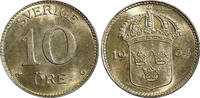 10 Öre SWEDEN Gustaf V Silver 1934 G  UNC TONED KM# 780 (21 903)